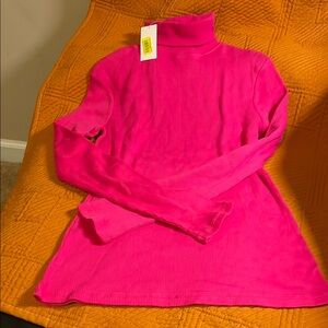 Vibrant Pink Turtleneck Sweater